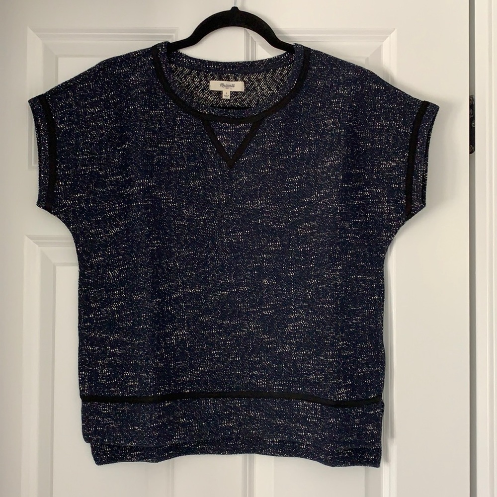 Madewell navy nubby texture sweatshirt